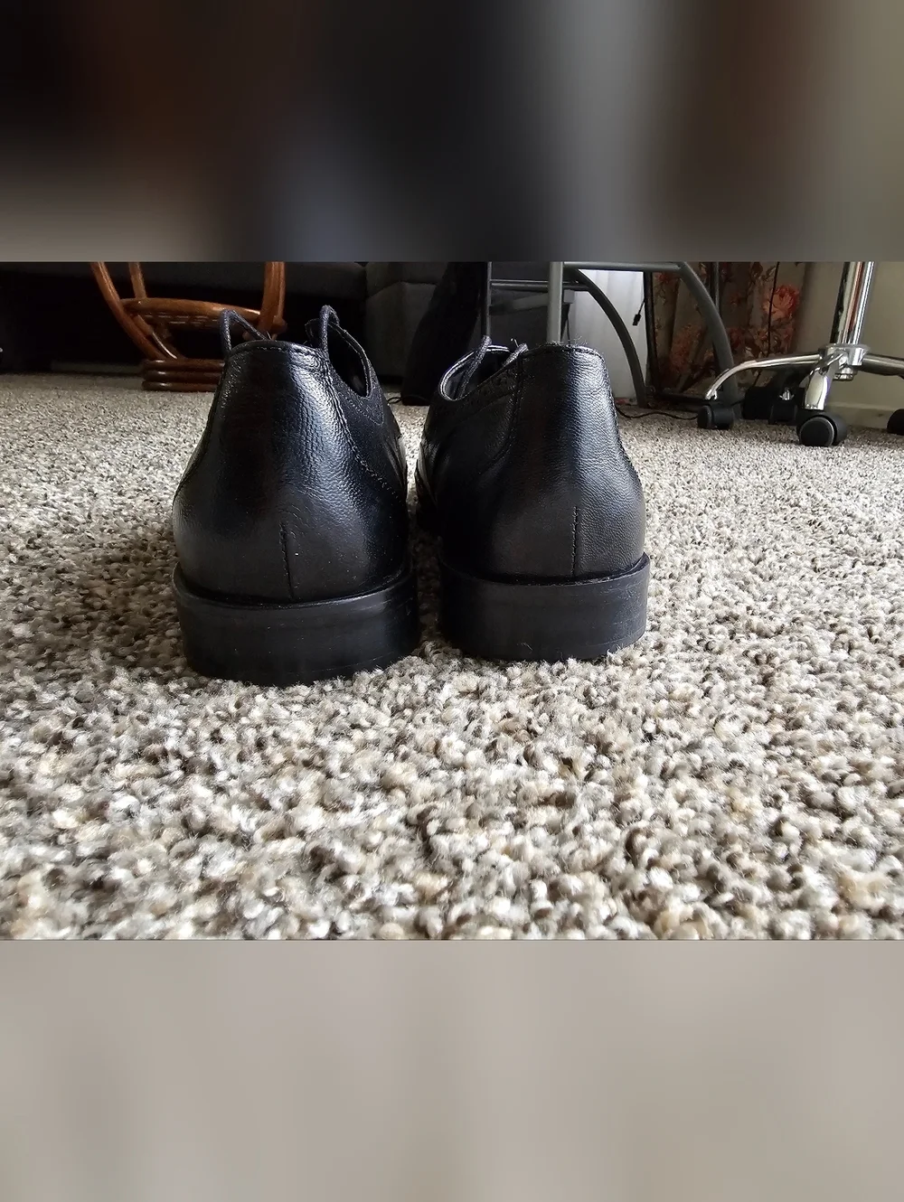Stacy Adams Men’s Black & White Wingtip Dress Shoes